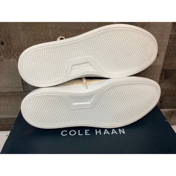 Cole Haan Mens 8M Ivory Tan Grandpro Rally Canvas II Sneaker Shoe Lace Up LB7-10 - Picture 9 of 10